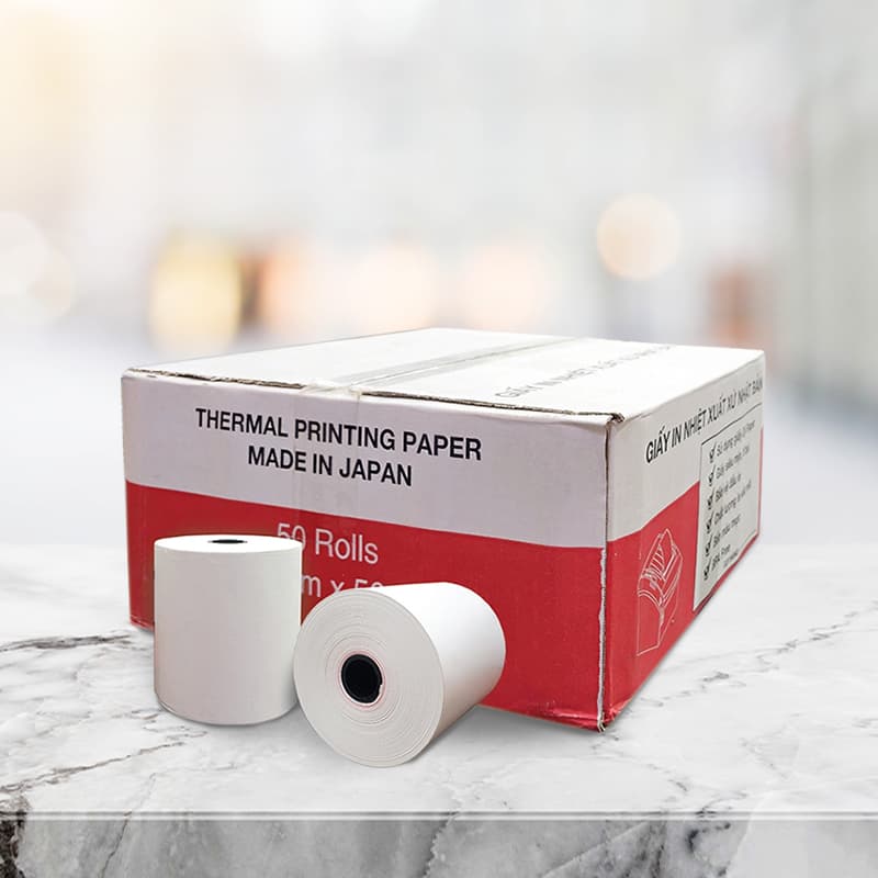 Giấy In Nhiệt Nhật Bản OJI K80mm x 50m