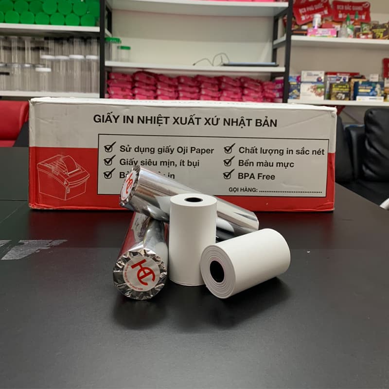 Giấy In Nhiệt Nhật Bản OJI K80mm x 20m. Thùng 100 Cuộn Giấy In Bill OJI - 2